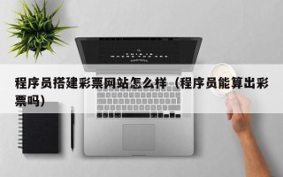 郯城程序员搭建彩票网站怎么样（程序员能算出彩票吗）